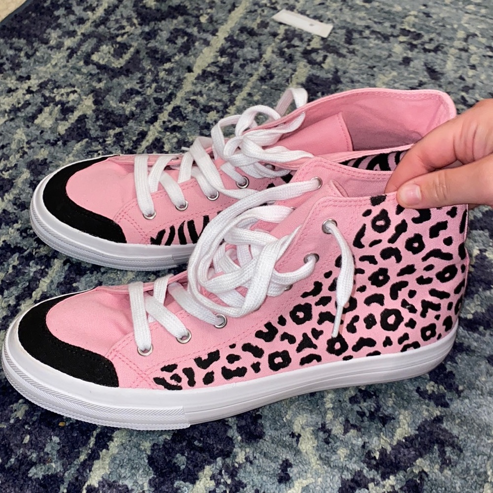 Hand Painted Animal Print High Tops
